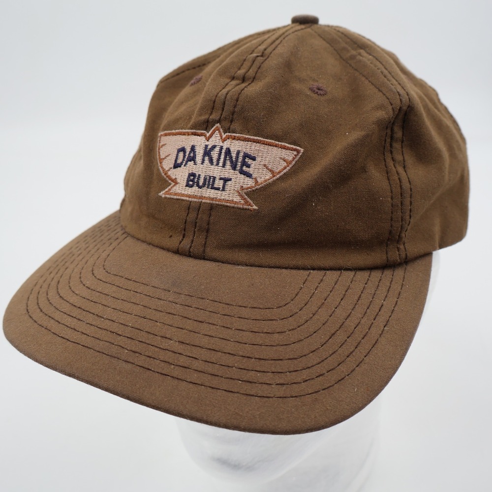 Dakine Built Baseball Cap Mens OSFA Brown Canvas Leather Strapback Made in USA